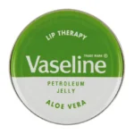 کرم وازلین لیپ تراپی Aloe Vera در ظرف سبز با نوشته Vaseline Lip Therapy