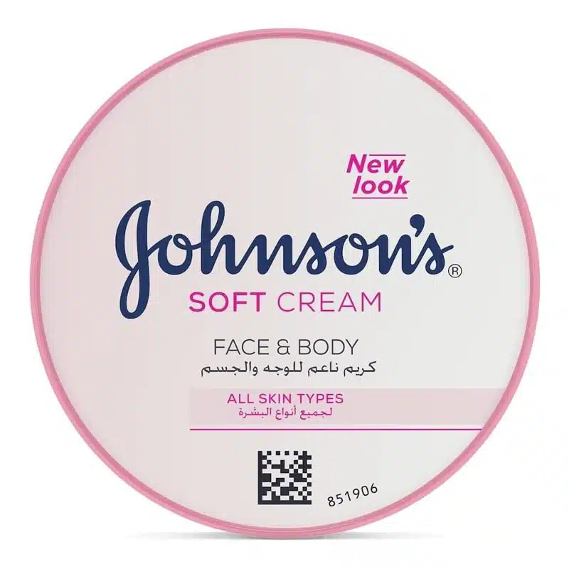 کرم مرطوب کننده دست و صورت جانسون سری سافت کرم 200ml