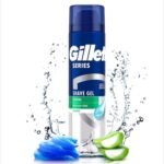 ژل اصلاح ضد حساسیت آلوئه ورا ژیلت سری Sensitive Skin در بطری 200 میلی‌لیتری