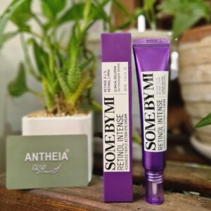 کرم دور چشم رتینول سام بای می با تیوب بنفش و نوشته Retinol Intense