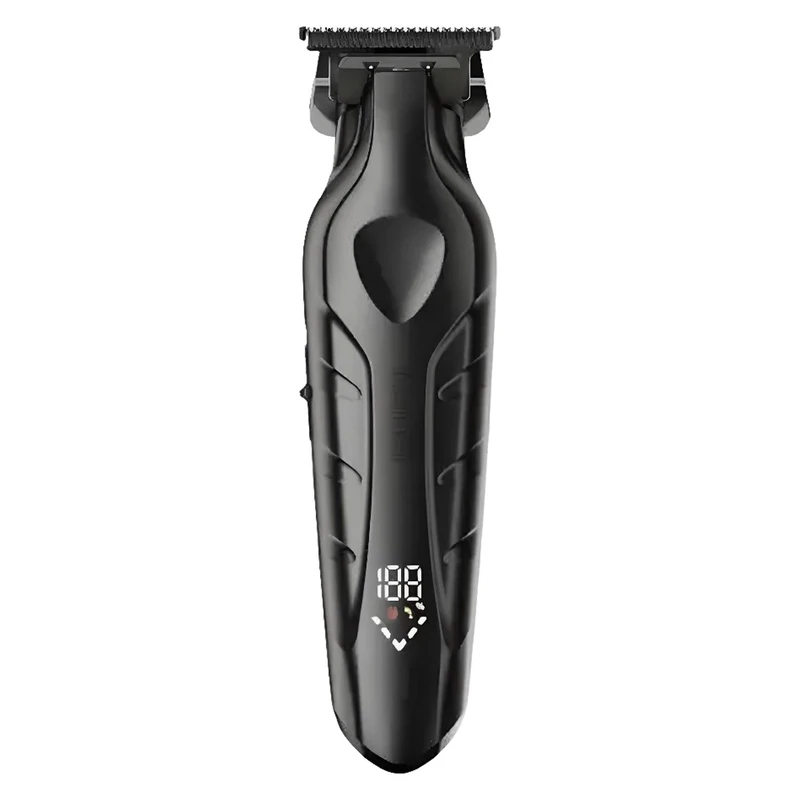 ماشین اصلاح موی سر و صورت کیمی مدل KM-2269 با تیغه کربن استیل، موتور 7000 دور در دقیقه، باتری 2000 میلیآمپر ساعت، نمایشگر شارژ و طراحی ارگونومیک