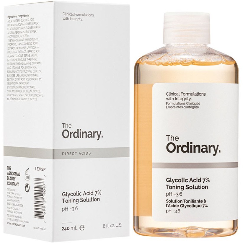 تونر گلیکولیک اسید ۷٪ اوردینری The Ordinary برای لایه‌برداری و روشن‌کنندگی صورت 240ml